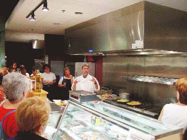 Dan Ansotegui in his "The Basque Market" shops kitchen at one of his Basque cuisine tasting-exhibits