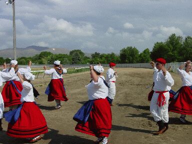Winnemuccas dance group performing at  Elkos Basque festival