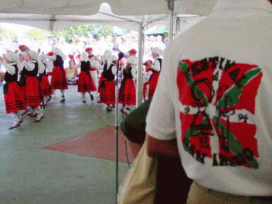 Dancers of "Boiseko Gazteak" performing at the San Ignatius festival