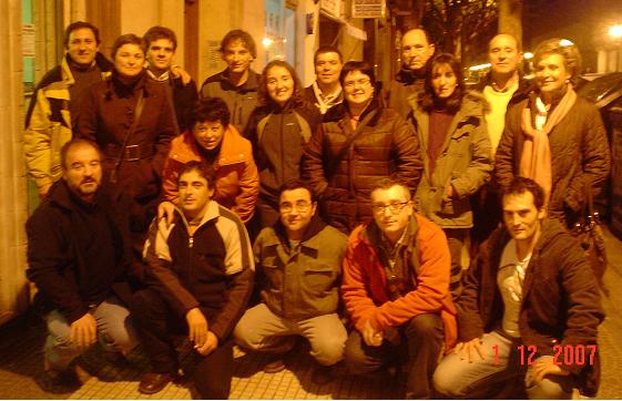 An old picture of members of the La Rioja Basque Cultural Association