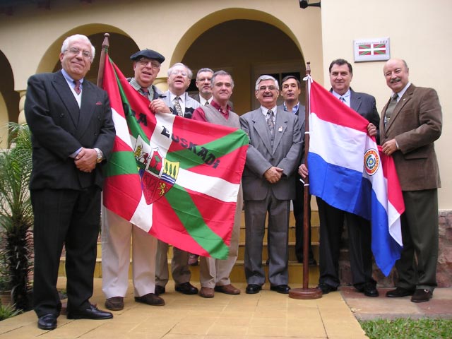 Directors of the Asuncion Paraguay Basque Club at their headquarters