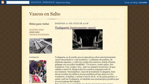 Portada del nuevo blog de Saltoko Euskaldunen Taldea