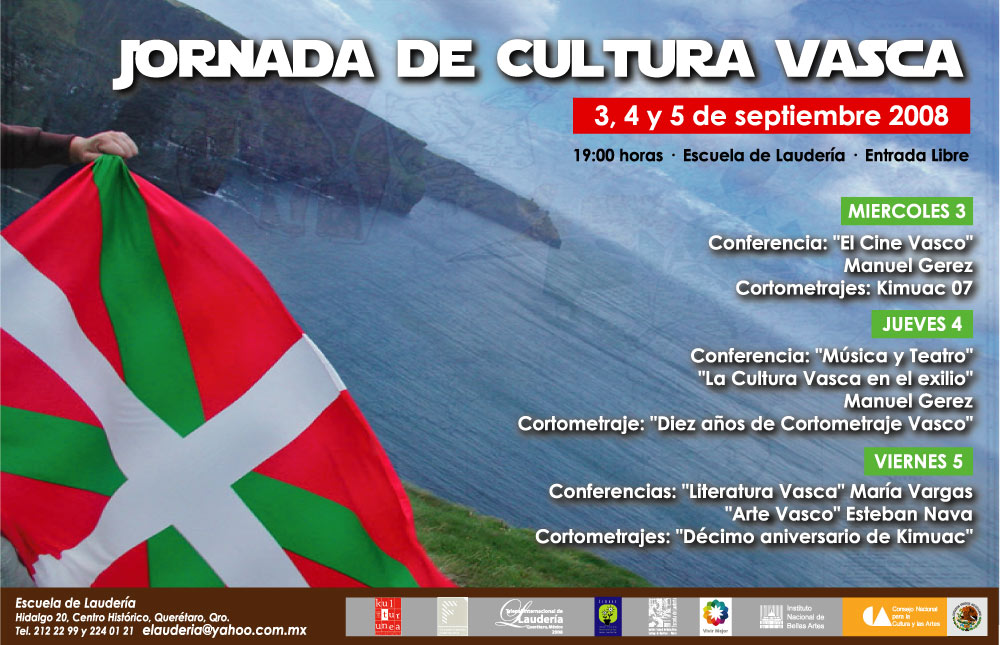 Cartel anunciador de las Jornadas de Cultura Vasca de Querétaro