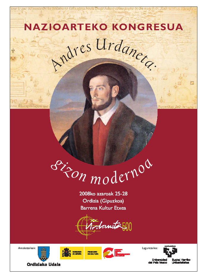 Cartel del Congreso 'Andrés de Urdaneta: un hombre moderno'.