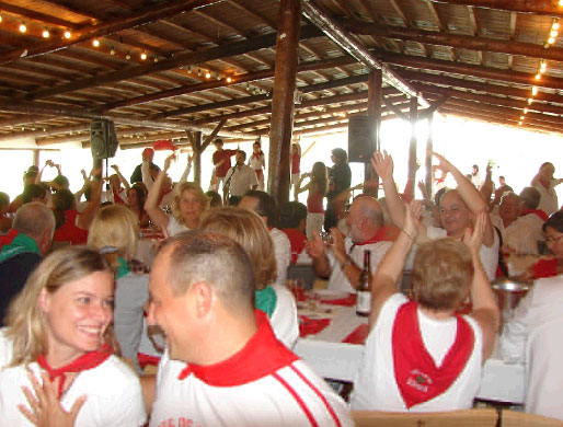 Disfrutando de la fiesta vasca en Montpellier