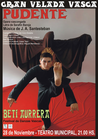 Cartel de la ópera Pudente, que se estrena esta noche en Bahía Blanca