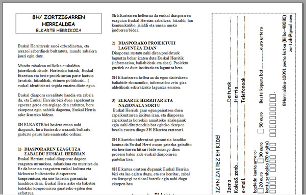 Tríptico que la nueva entidad ha publicado para repartir entre quienes deseen incorporarse a la misma