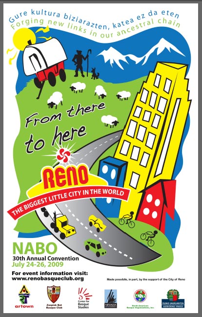 Poster de la Convención y Fiesta Vasca de Reno 2009