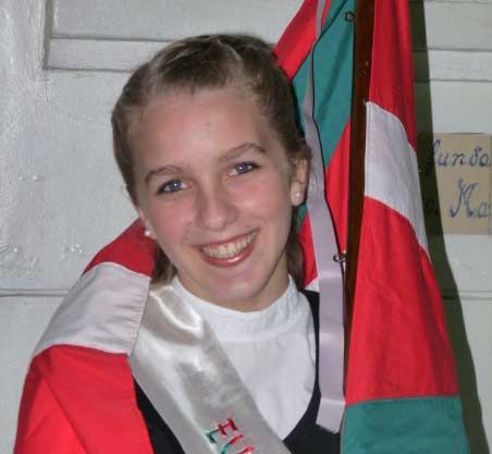 Nerea González Ovcharenko, elegida princesa en el Certamen de Reina Provincial del Inmigrante 2009, el pasado sábado en Corcordia, Argentina.