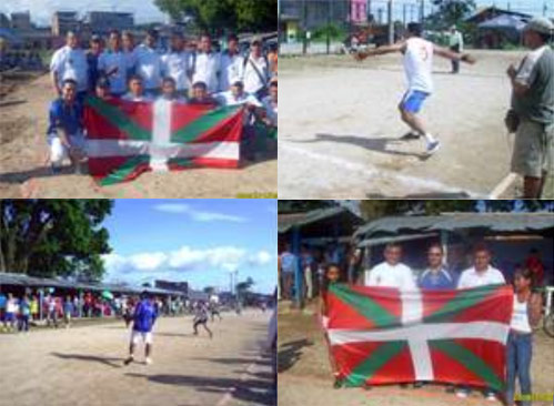 Imágenes del torneo de pelota y de la modalidad autóctona Chaza, en el torneo de Villa Garzón. En el centro de la foto inferior derecha, Jorge Luis Gacharná, el alcalde Luis Eduardo García Franco y Edison Mora Calvache