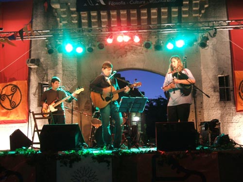 Txindurri durante su intervención como artistas invitados del Festival de Música Celta de Montevideo, este pasado mes de noviembre