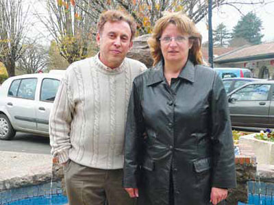 Carolina Istilart junto a su marido Pedro en Hazparne (foto Herria)