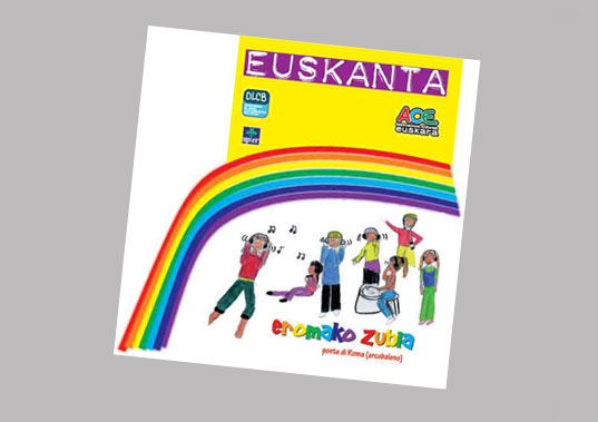 Portada del CD que se presentará mañana en Roma. El proyecto 'Euskanta' presenta 'Eromako zubia', llevado a cabo por alumnos de la Escuela Manetti, de la mano de la Associazione Euskara y la Universidad Popular UPTER