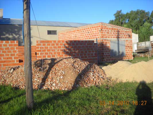 Imagen de la sede en construcción del Centro Vasco Itxaropen de Saladillo