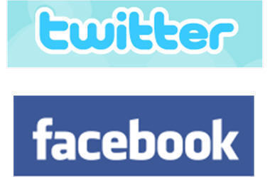 Logos de Twiter y Facebook.