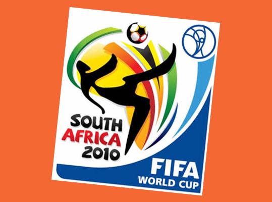 Cartel del Mundial de Fútbol 2010 que comienza esta tarde en Suráfrica.