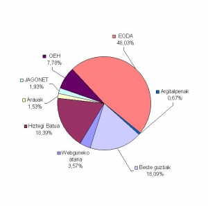 Gráfico que muestra la estadística de las visitas (Imagen Euskaltzaindia)