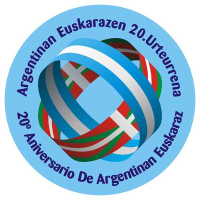 Logotipo del '20º aniversario de Argentinan Euskaraz', obra de Horacio Marotto Etxezahar