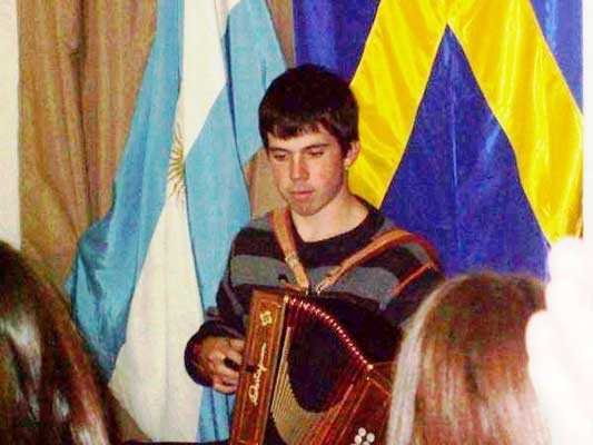 El trikitilari Ander Blasco dio un concierto en el 'Gure Txokoa' de Córdoba (foto EE)
