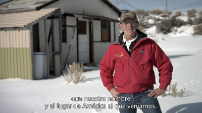 Fotograma del documental, con el gernikarra Ramón Zugazaga, hoy propietario del restaurante vasco Biltoki de Elko. El film ha sido rodado en euskera y se ofrece también en versiones con subtítulos en inglés o castellano