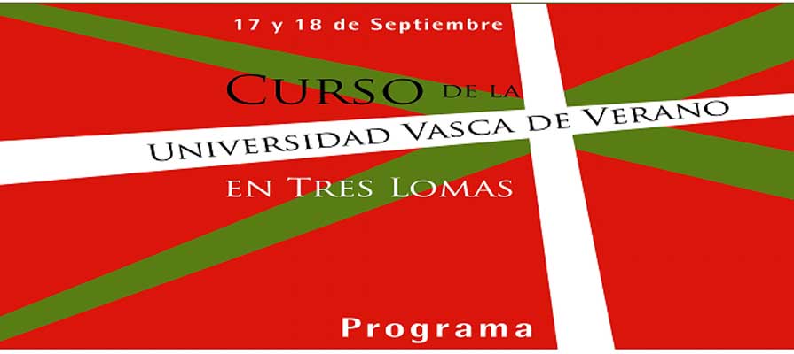 Publicidad del curso que brindará la Universidad Vasca de Verano en Tres Lomas