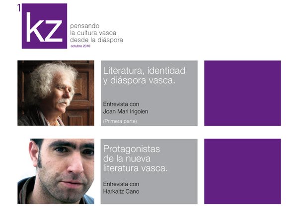 Portada del primer número, correspondiente a octubre de 2010, de la revista digital KZ, publicada desde Argentina por el Club de Lectores Euskalduna de este país latinoamericano (foto EuskalKultura.com)