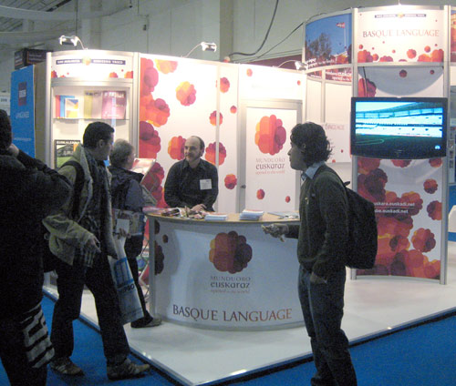 Aspecto del stand vasco en The Language Show de Londres.