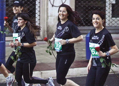 Algunas de las corredoras durante una carrera en Gasteiz (foto AngelLz.Luzuruaga) 