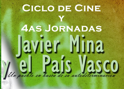 Cartel anunciador de las Jornadas sobre Javier Mina
