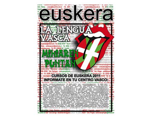 El afiche diseñado por los marplatenses Adriana Hernandorena y Daniel Molina será el que se use para publicitar las clases de euskera del año lectivo 2011