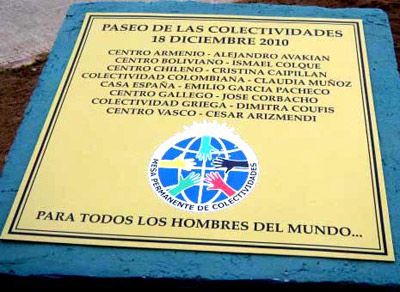 "En la placa conmemorativa queda grabado el testimonio y la voluntad de los herederos de aquellos inmigrantes pioneros que poblaron e iniciaron el desarrollo del potencial que hoy exhibe la Patagonia Argentina", explican desde el CV (foto RioGallegosEE)