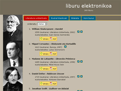 Armiarma.com webgunearen liburu elektronikoa atala