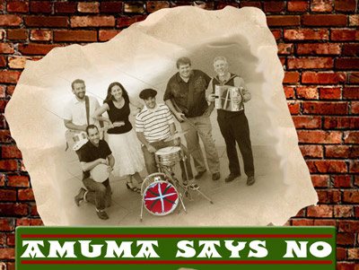 Cartel anunciador del concierto de Amuma Says No en Seattle
