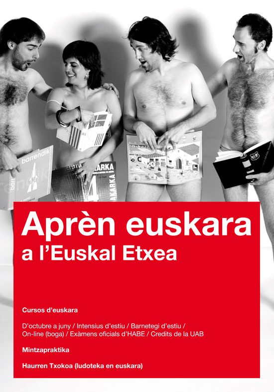 ¡En la Euskal Etxea de Barcelona saben bien cómo 'vender' sus clases de euskera! (foto BartzelonaEE)