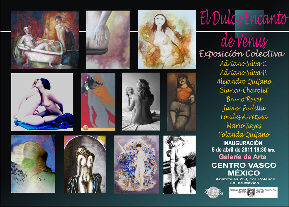 Cartel de la muestra en el Centro Vasco de Ciudad de México