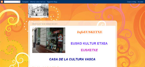 Blog de la Casa de la Cultura Vasca-Eusko Kultur Etxea 'Eusketxe' de Buenos Aires