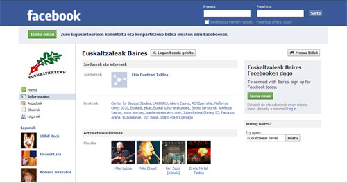 Facebook de Euskaltzaleak