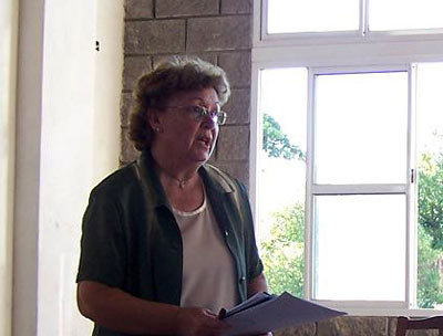 María Angeles Oñederra, presidenta del CV Toki Eder de José C. Paz, en una foto de archivo
