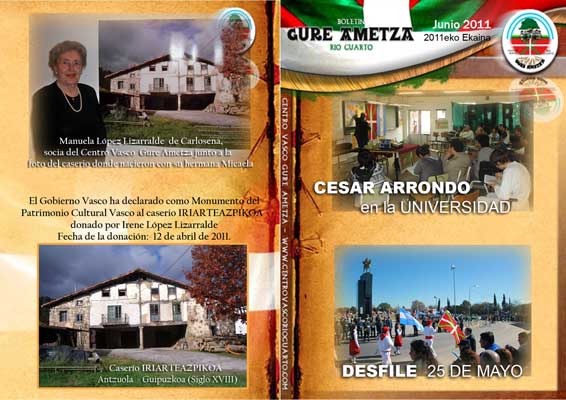 Gure Ametza euskal etxearen buletinaren azala