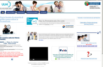 Página web del Instituto de Formación Profesional a Distancia