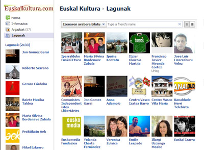 EuskalKultura.com tiene más de 3.000 amigos en su perfil de Facebook
