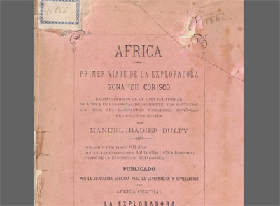 Manuel Iradier exploratzaile arabarrak Afrikara egin zuen bidaiaren kronika, 1881ean argitaratua