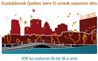Cartel del 15º aniversario de Euskaldunak (foto QuebecEE)