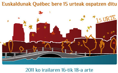 Euskaldunak's 15h anniversary poster (Photo Quebec EE)