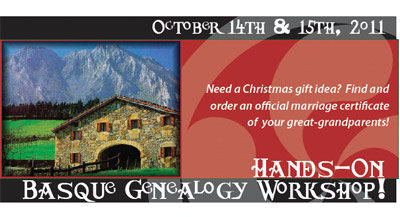 Cenarrusa Foundation's Genealogy Workshop brochure