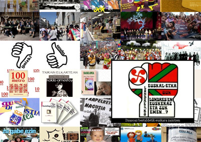 Los euskaldunes de la London Basque Society han incluido varias imágenes en el mosaico