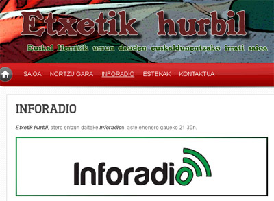 'Etxetik hurbil' se emite a todo el mundo a través de su página web