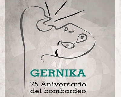 Poster announcing the commemorative events of the 75th anniversary of the Bombing of Gernika