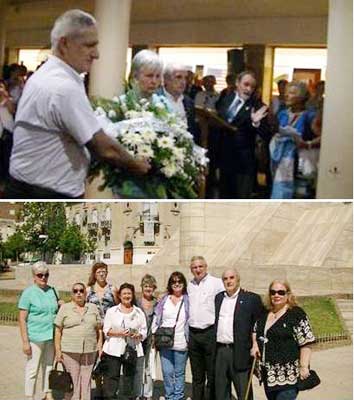 Miembros del Zazpirak Bat de Rosario en la celebración del Bicentenario de la Creación de la Bandera (fotos EE)