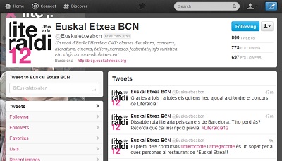 El Twitter de Euskal Etxea de Barcelona ha lanzado los primeros mensajes, los cuentos ahora navegan y crecen por la red